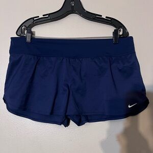 Nike Women's Navy Athletic Running Shorts with Swoosh